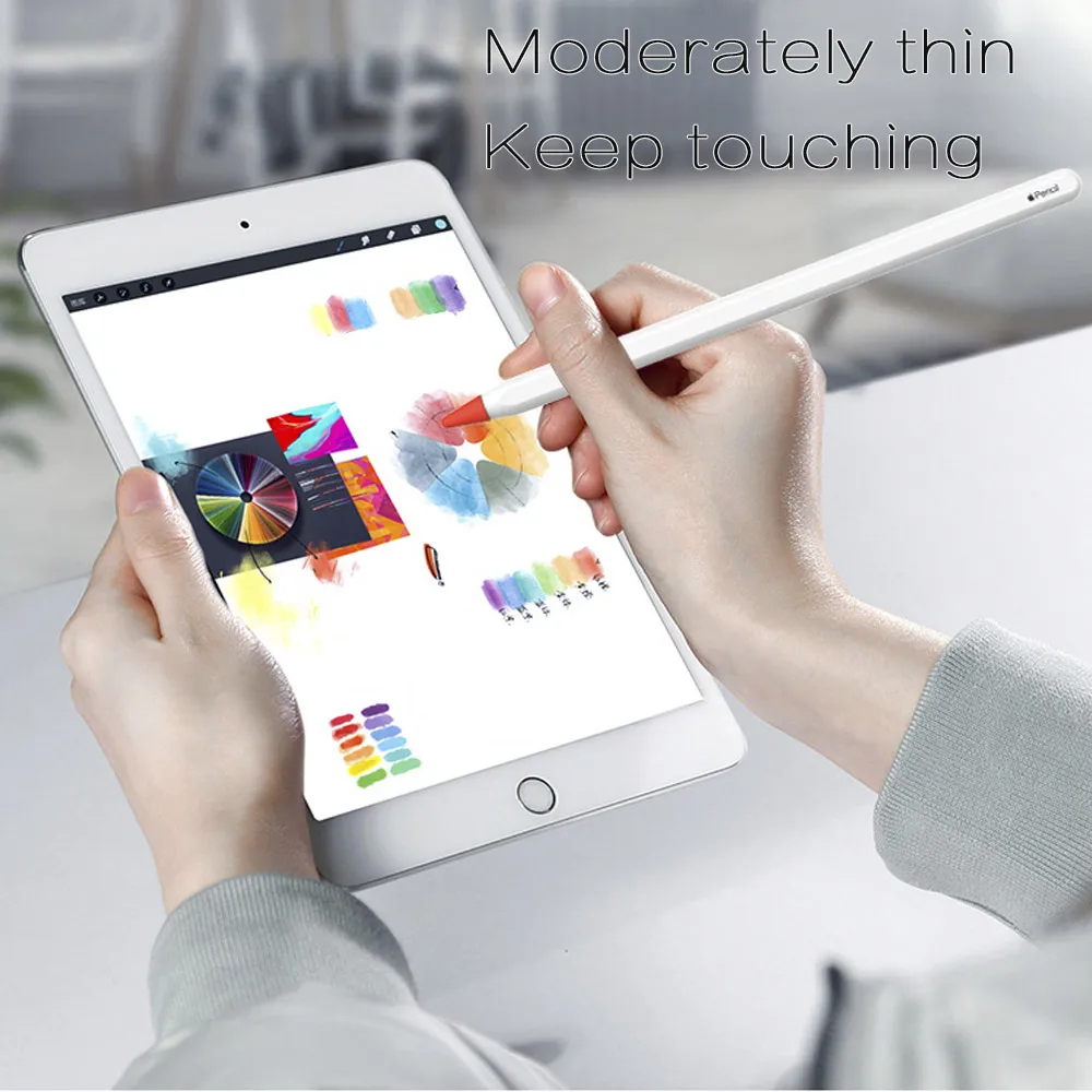 8 pièces housse Compatible avec Apple Pencil 1ère et 2ème génération, plumes en Silicone remplacement pour iPad crayon stylet stylo plume