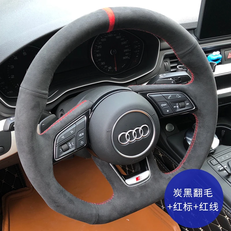 DIY Suede Hand-stitched Car Steering Wheel Covers For Audi A2 (8Z) A3 (8L)  A4 (B5 B6) Avant A6 (C5) A8 (D2) S4  Accessories