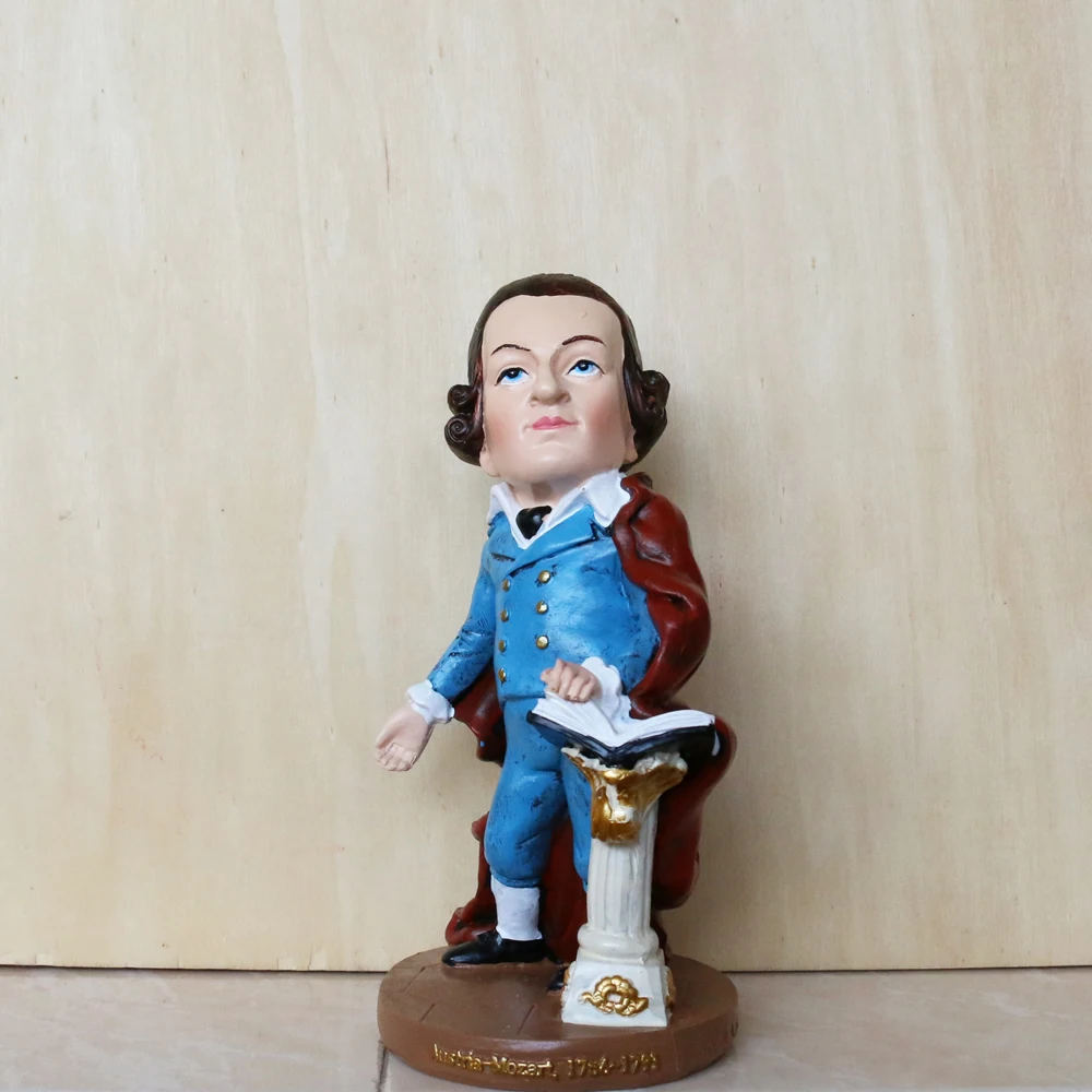 Classic World Famous Great Person Wolfgang Amadeus Mozart Austria Classical Musical Genius Figure Model Toys Gift Collect