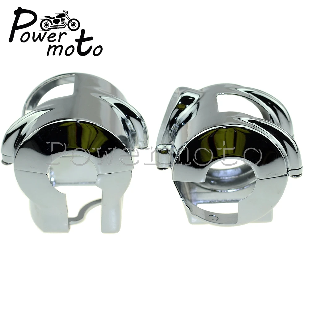 Chrome Aluminum Handlebar Switch Housings Cover For Honda Shadow VTX 1300 2003-09 VT1300 2010-2013 VT 750 Spirit ACE Aero VT600