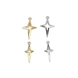 Eruifa 20pcs 18*25mm/10*20mm 2Size Popular Star Zinc Alloy Jewelry DIY Charms Pendant Necklace, Earring Bracelet 2 Colors