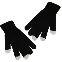 Guantes con pantalla táctil para hombre y mujer, guantes cálidos de invierno, calentador de algodón de Color sólido, guantes para teléfonos inteligentes, 2024