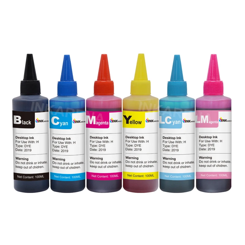 Imagem -04 - Inkarena-garrafa de Tinta para Impressora 6x100ml Mais T08-t0806 Recarga de Cartucho de Tinta para Epson Stylus Foto P50 T59 R265 270 285 290 360