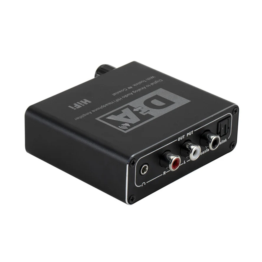 HIFI DAC Amp Digital To Analog Audio Converter Decoder 3.5มม.AUX RCA เครื่องขยายเสียงอะแดปเตอร์ Toslink Optical Coaxial เอาต์พุต DAC 24bit