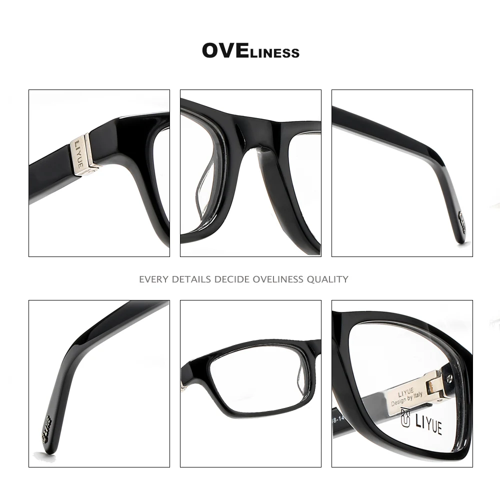 2021 Fashion eyeglasses frames Acetate eye glasses frame men women Optical Myopia Prescription Clear glasses Spectacles eyewear