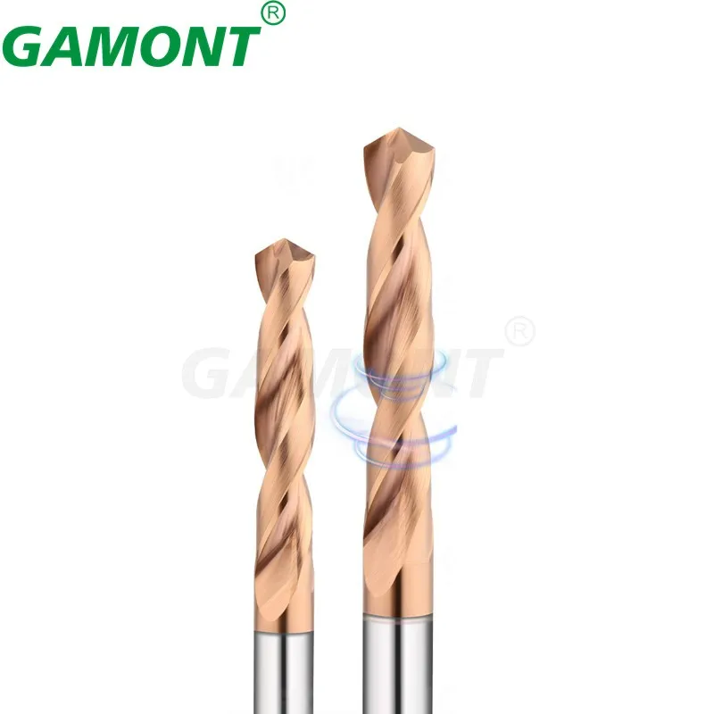 GAMONT Carbide Alloy 3D Drill Tungsten Steel Super Hard Stainless Twist Bit Straight Handle Solid Interval Bronze 1.0mm-20.0mm