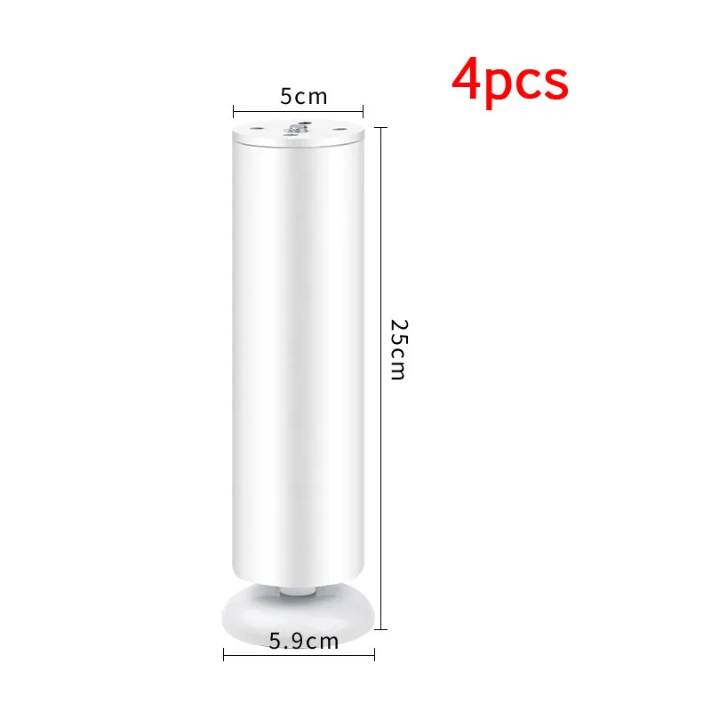4PCS Metal Height-Adjustable Cabinet Feet Telescopic Sofa  Rv Loft Table Legs Stand Rubber Foot For TV  Furniture Extender
