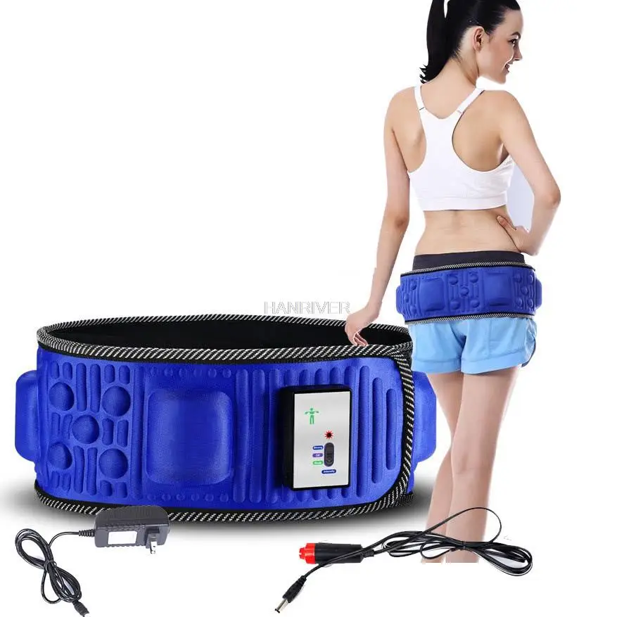 Electric Slimming Belt เข็มขัดลดน้ำหนักฟิตเนสนวด X5ครั้ง Sway การสั่นสะเทือนท้องหน้าท้องกล้ามเนื้อเอวเครื่องกระตุ้น