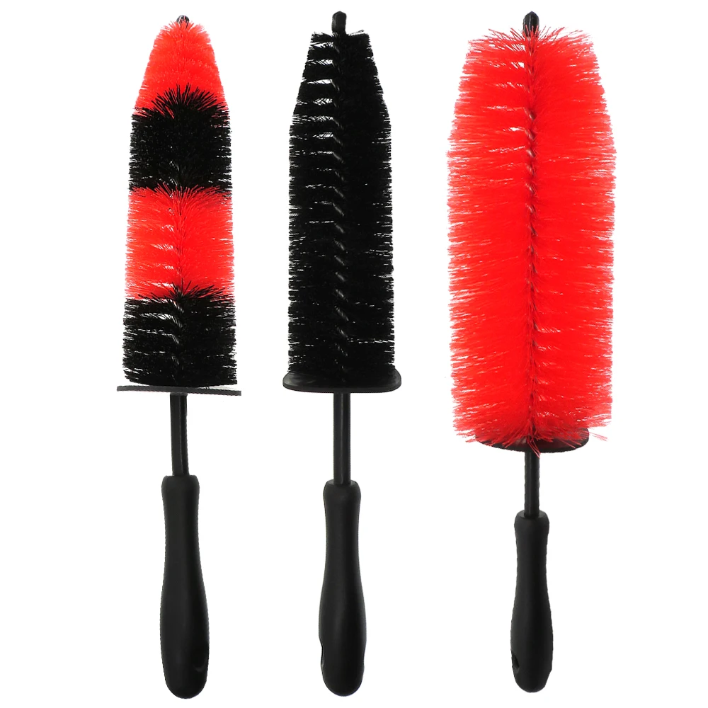 

9.5inch Car Wheel Wash Brush Tyre Brush Long Soft Bristle Cleaning Brush for Motor Engine Grille Wheel Wash Brush Cleaning Tool