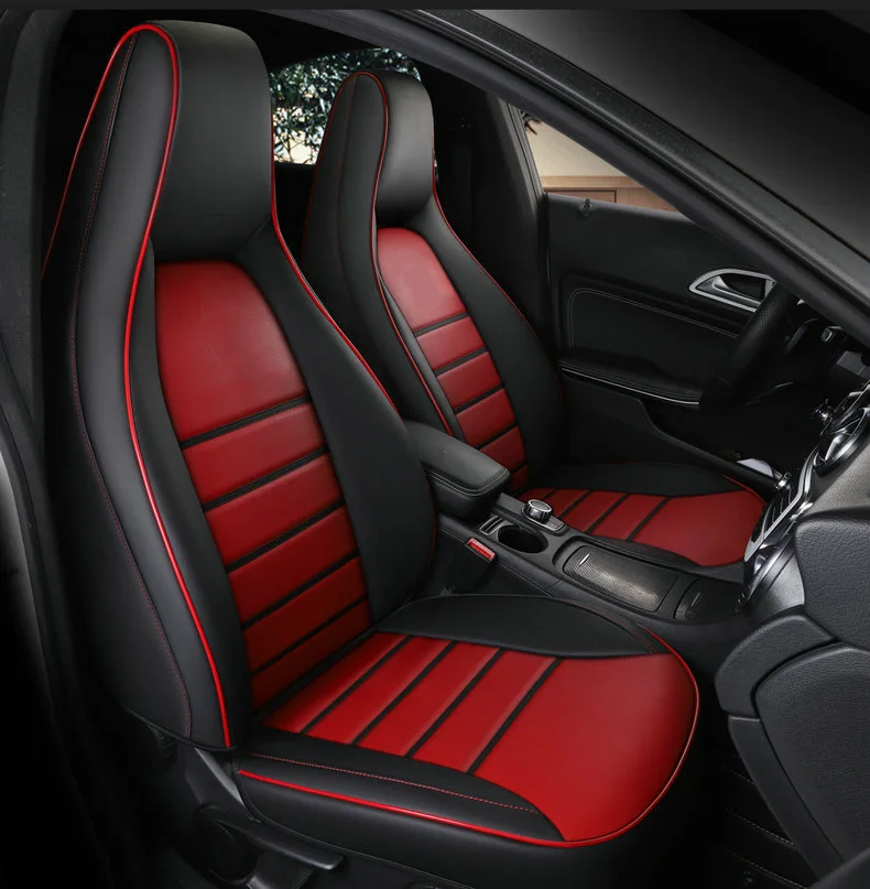 Custom Alleen 2 Voorste Auto Bekleding Voor Mercedes-Benz Gla200 Gla260 Cla200 Cla 220 Cla260 Een 180 A200 auto Accessoires Auto Styling