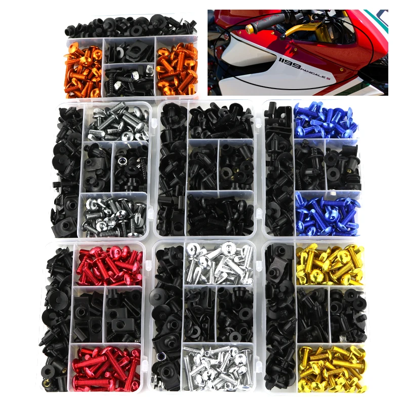 M5 M6 Complete Fairing Bolts Kit Fairing Clips Nuts Fit For Yamaha FJR1300 FZR1000 TDM 900 XT1200z TRACE R900 FJ-09 MT-01 MT-25