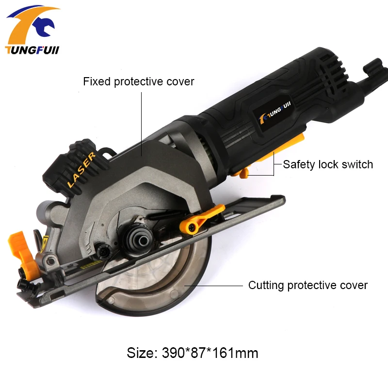 600W DIY Mini Circular Saw with Laser Multifunction Handheld Electric Chainsaw Portable Flip Chip Cutting Machine Woodworking