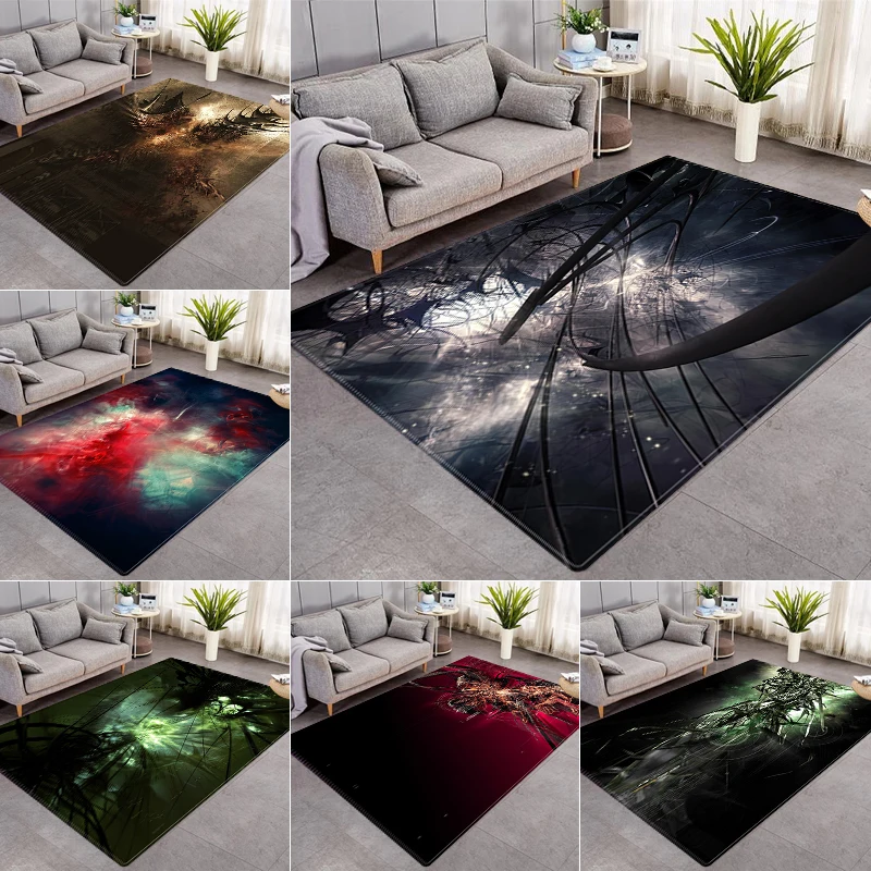 

Colorful Series Printed Rugs Home Living Room 3D Printing Game Small Rug Bedroom Room Decoration Door Mat Non-slip Washable Rug