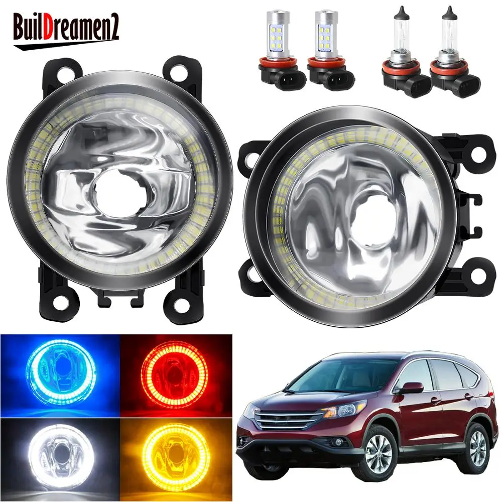 

Angel Eye Fog Light For Honda CR-V CRV 2012 2013 2014 Car Front Bumper Fog Light Assembly Halo Ring Daytime Running Lamp H11 12V