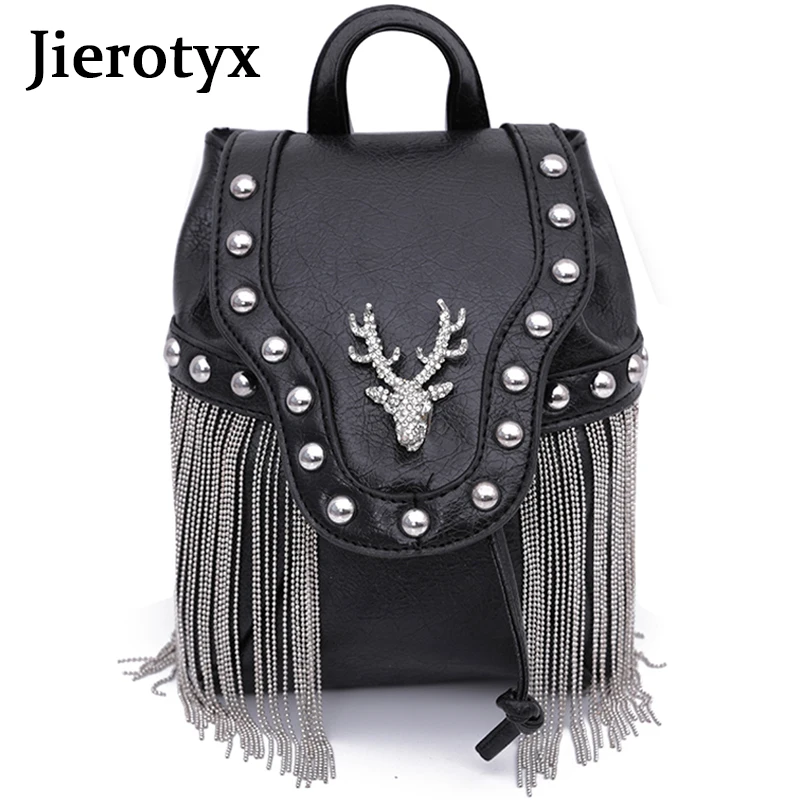 Borsa a tracolla da donna con portamonete portamonete con portamonete Steampunk retrò Vintage in pelle di roccia gotica di moda jierotix 2021