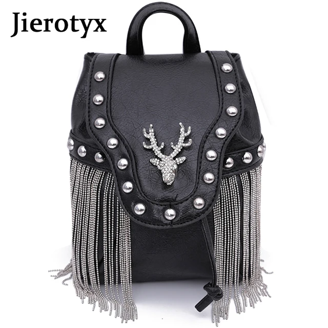 JIEROTYX moda w stylu Gothic Rock skóra Vintage Retro Steampunk torebka torba na ramię monety uchwyt torebki kobiety torba 2021