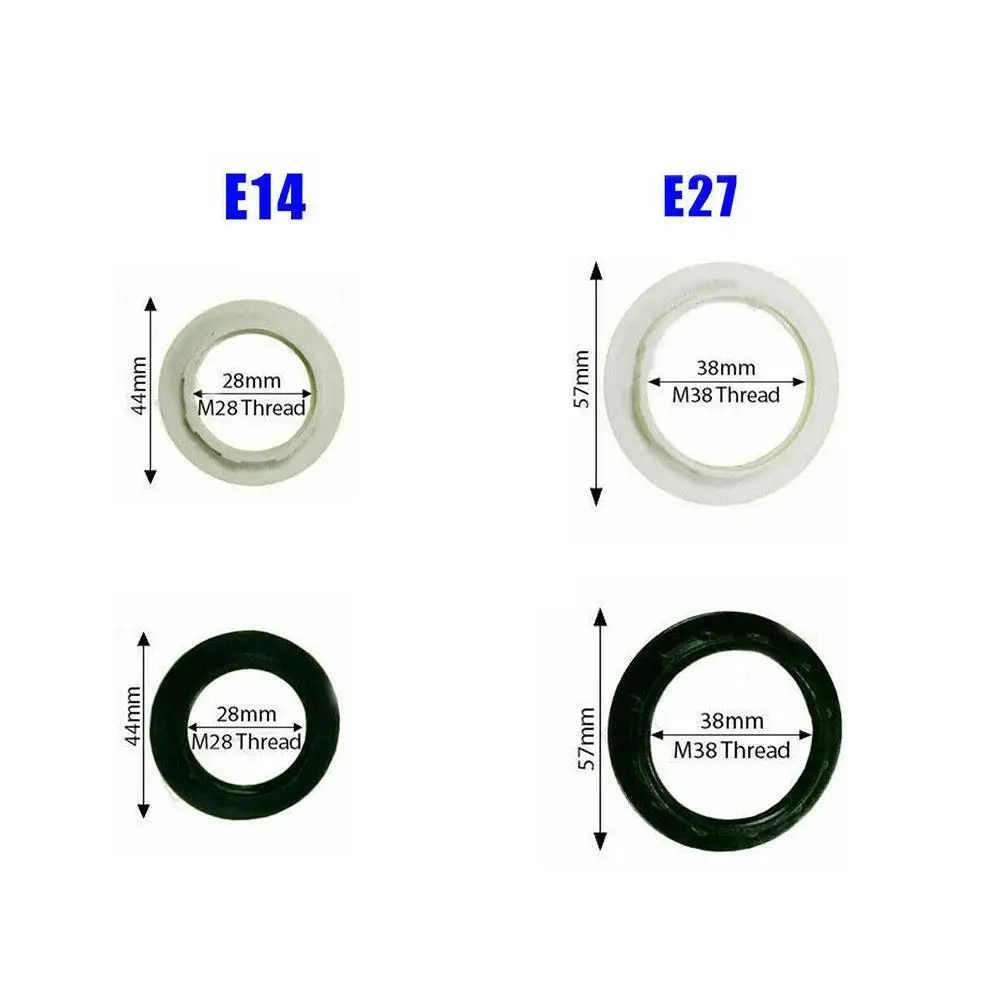 E27 Lampen schirm Kunststoff Adapter schwarz/weiß Lichts chirme Kragen Adapter Lampen fassung Lampen schirm Zubehör Ersatz Lampen schirme