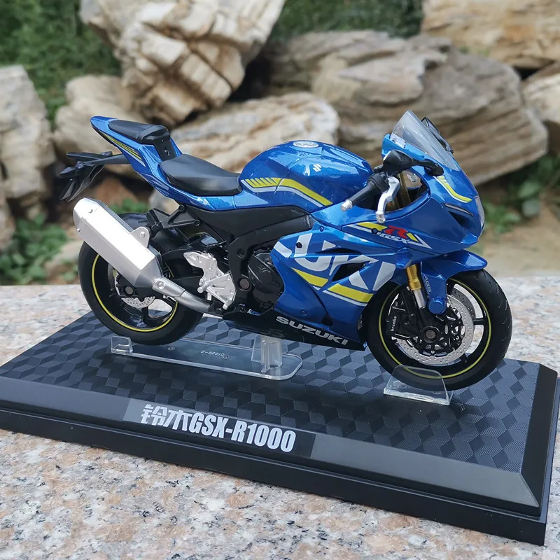 1:12 Kawasaki GSX-R1000 Racing Motorcycles Simulation Alloy Motorcycle Model Shock Absorbers Collection Toy Car Kid Gift