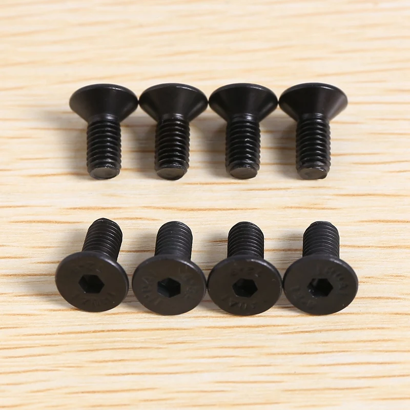 8Pcs MTB Bike Lock Shoe Cleat Mounting Screw for Shimano SPD Self-Locking Pedal Lock Steel Black