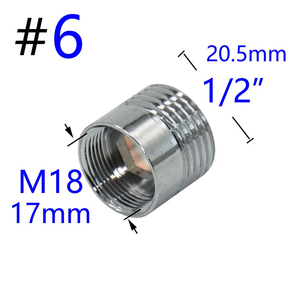 Srebrny M16 M18 M24 M28 do 1/2 gwint męski złącze mosiężny kran Bubbler gwint mocowania miedziane 1 sztuk