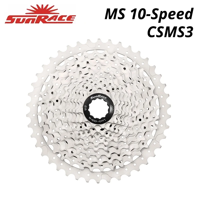 SunRace CSMS3 10 Speed Wide Ratio Bike Bicycle Cassette 10S Mountain Compatible Shimano Deore M4100 M6000 10V FreeWheel