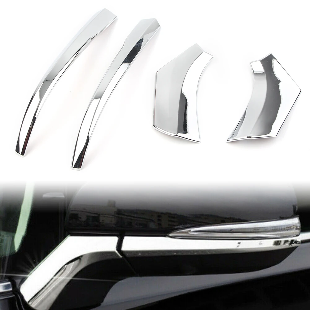 Car Rearview Mirror Side Molding Cover Chrome ABS Decoration Trim For Toyota RAV 4 2019 2020