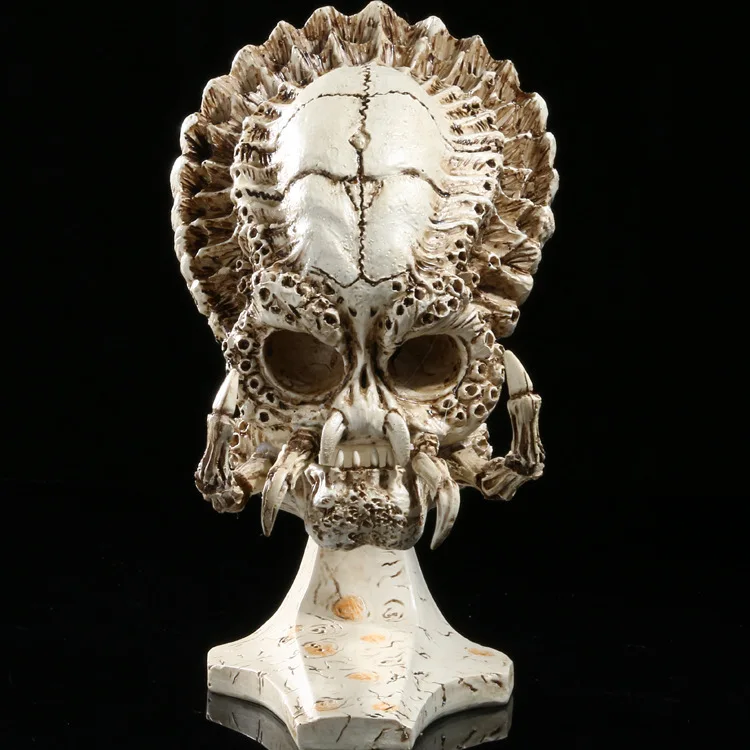 Predator Skull Model Figurine Decoration Crafts  Furnishings Accessories Removable Skull Sculpture