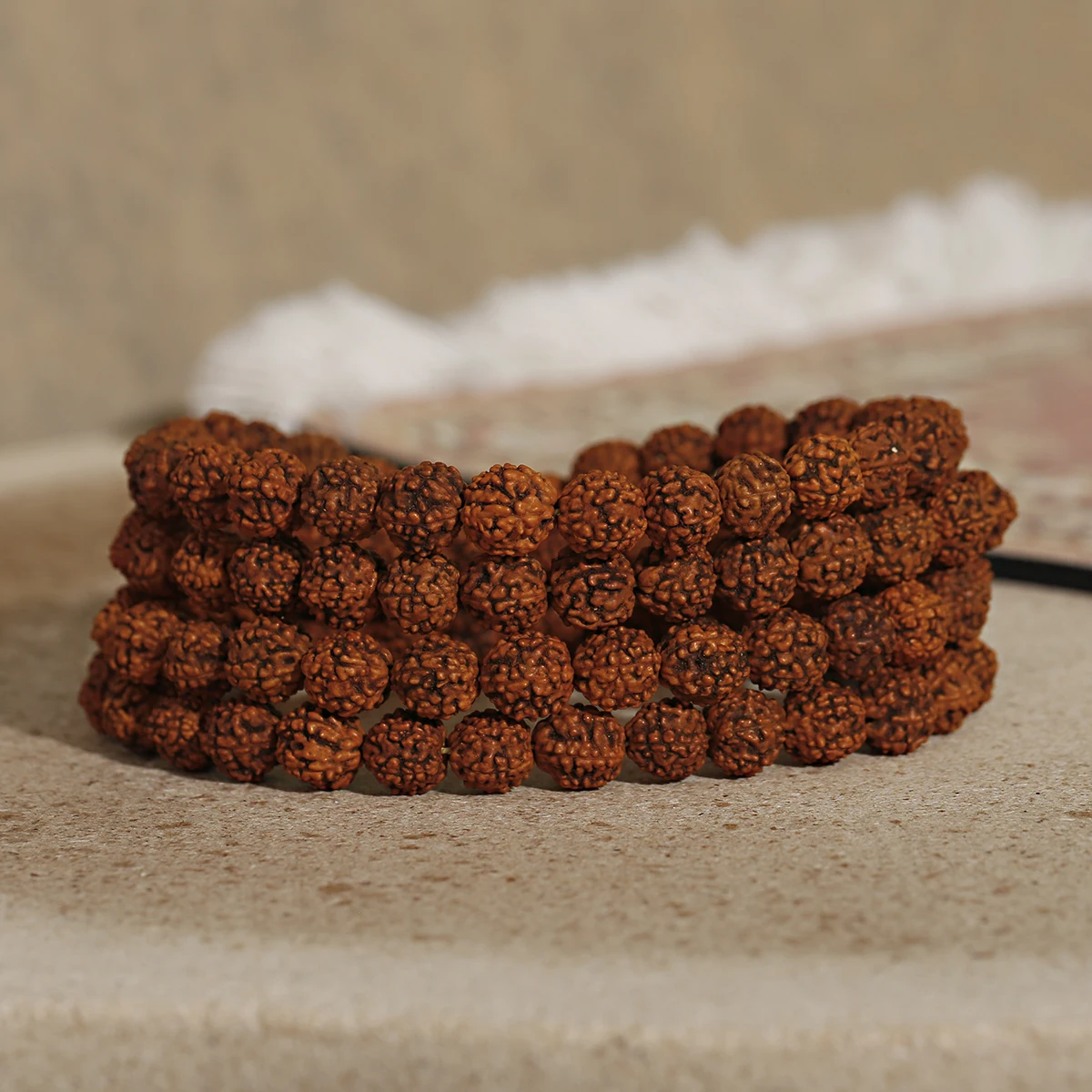 6/8/10mm Rudraksha Beads Meditation Mala Bead Jewelry Making Prayer Chakras 108Pcs Bodhi Tibetan Buddhism Bracelet Beads Buddhis