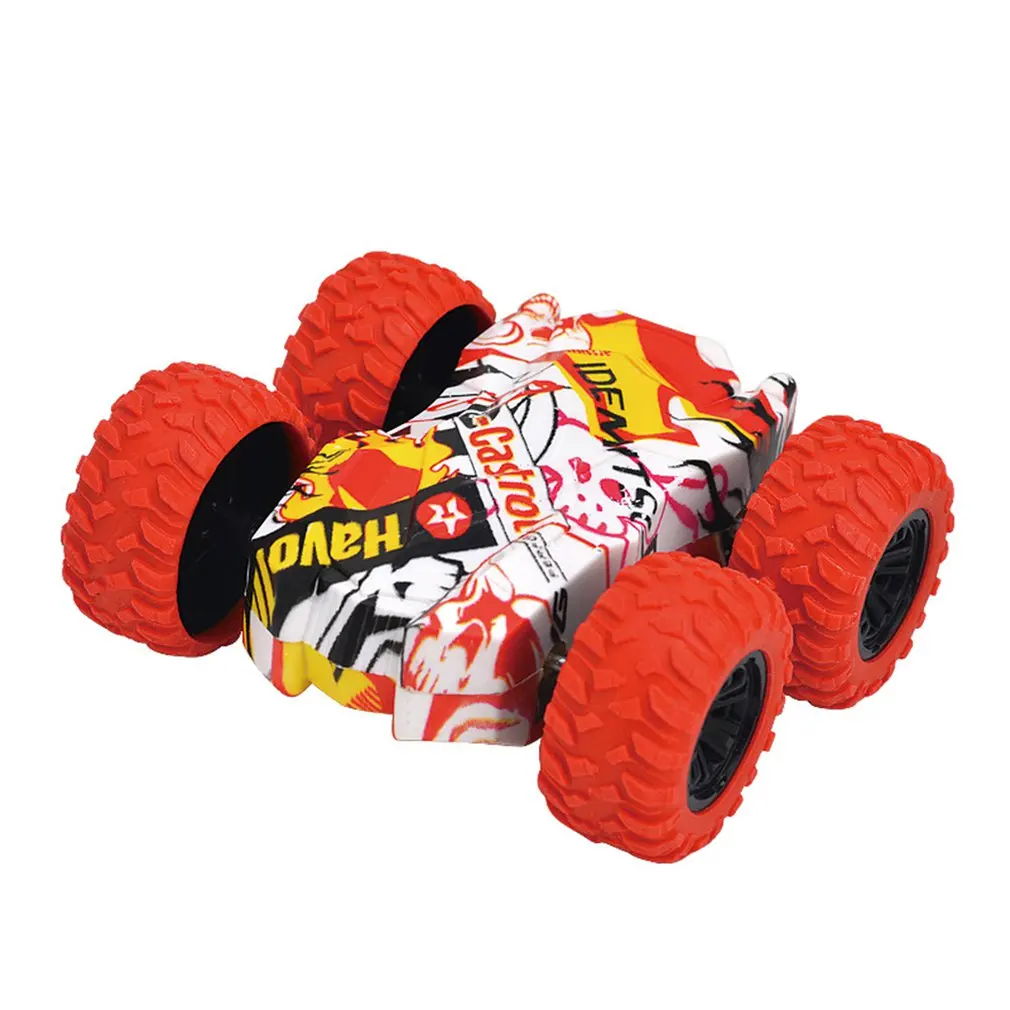 Inertia Four-Wheel-Drive Model Car Off-Road Vehicle Double-sided Dump Acrobatic Climbing Truck Toy Car For Children