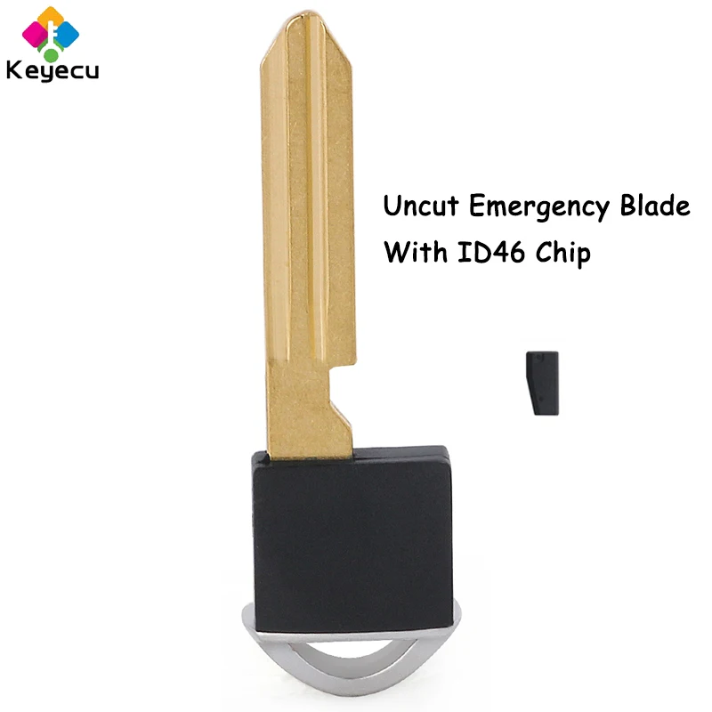 

KEYECU Replacement Uncut Insert Emergency Blade With ID46 Chip - FOB for Infiniti for Nissan Rogue Teana Sentra Versa Cube Juke