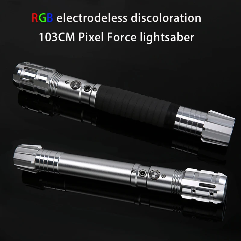 

Hot 103cm Force Pixel Lightsaber Metal Rgb Stepless Color Changing Light Saber Children's Cosplay Toys Birthday Gift Laser Sword