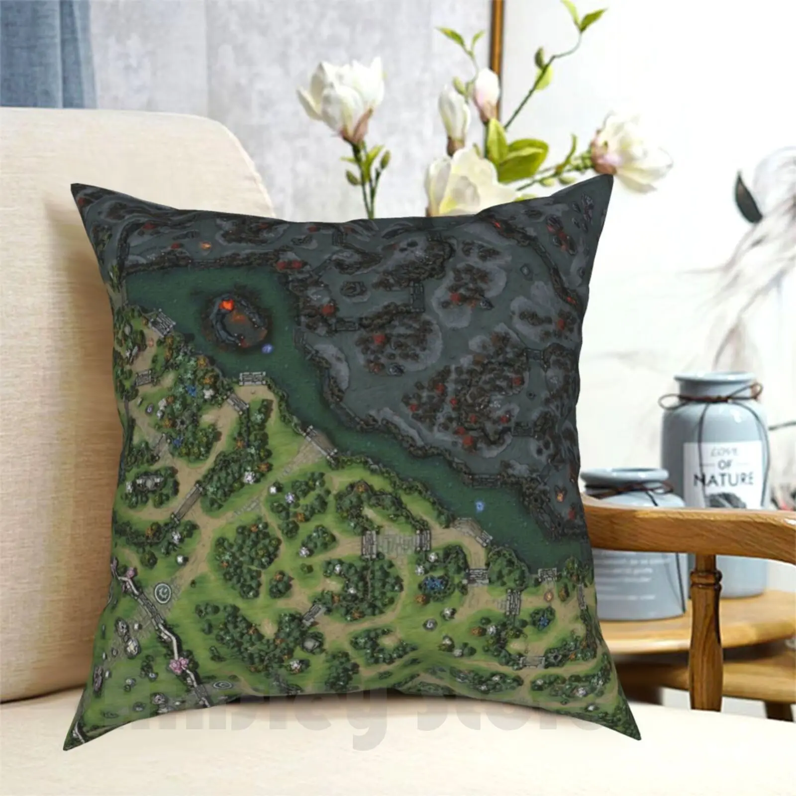 2 Reborn 7.06 Hd Map Pillow Case Printed Home Soft Throw Pillow Map Defense Of The Ancients Gaming Reborn Moba Valve