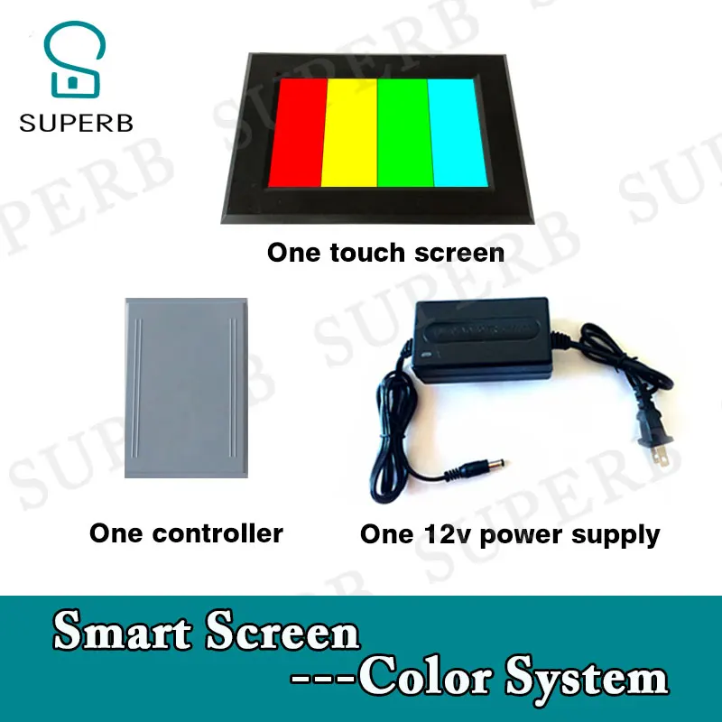 Superb Escape Room Prop Smart Screen Kleur Systeem Passen 4 Onderdelen Om Juiste Kleuren Unlock 1987 Charmber Echte Leven prop