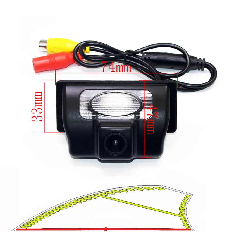 Dynamic Trajectory Tracking Car Rearview Reverse for Nissan Teana Maxima Sylphy Tiida Paladin Suzuki Camera SX4 Nightview HD CCD