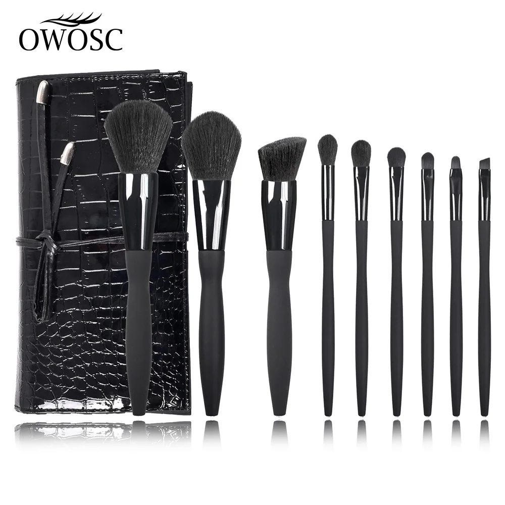 OWOSC 9/10/14Pcs Makeup Brushes Tool Set Foundation Blush Eyeliner Eye Shadow Eyebrow Professional Beauty Make Up Tool Maquiagem