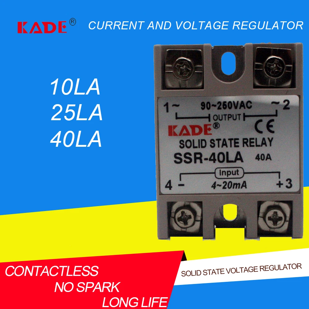 SSR-10LA/ 25LA / 40LA current type solid state voltage regulator intelligent solid state voltage regulator module input 4-20mA