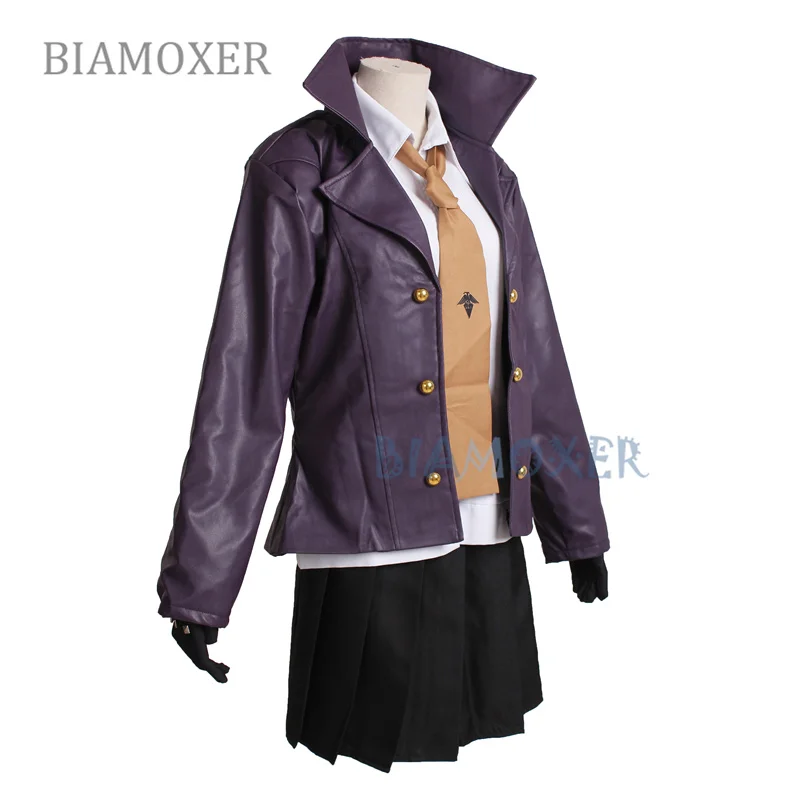 Danganronpa Dangan-Ronpa Kyoko Kirigiri Cosplay Costume Dress Set With Gloves