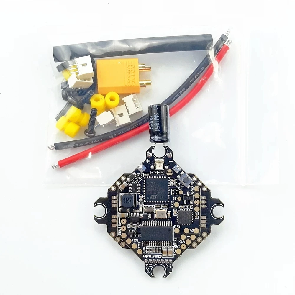 

DarwinFPV F411 AIO Flight Controller Whoop Blheli_S Betaflight F4 15A OSD BEC BL_S 1-3S 4In1 ESC for Racing FPV Drone