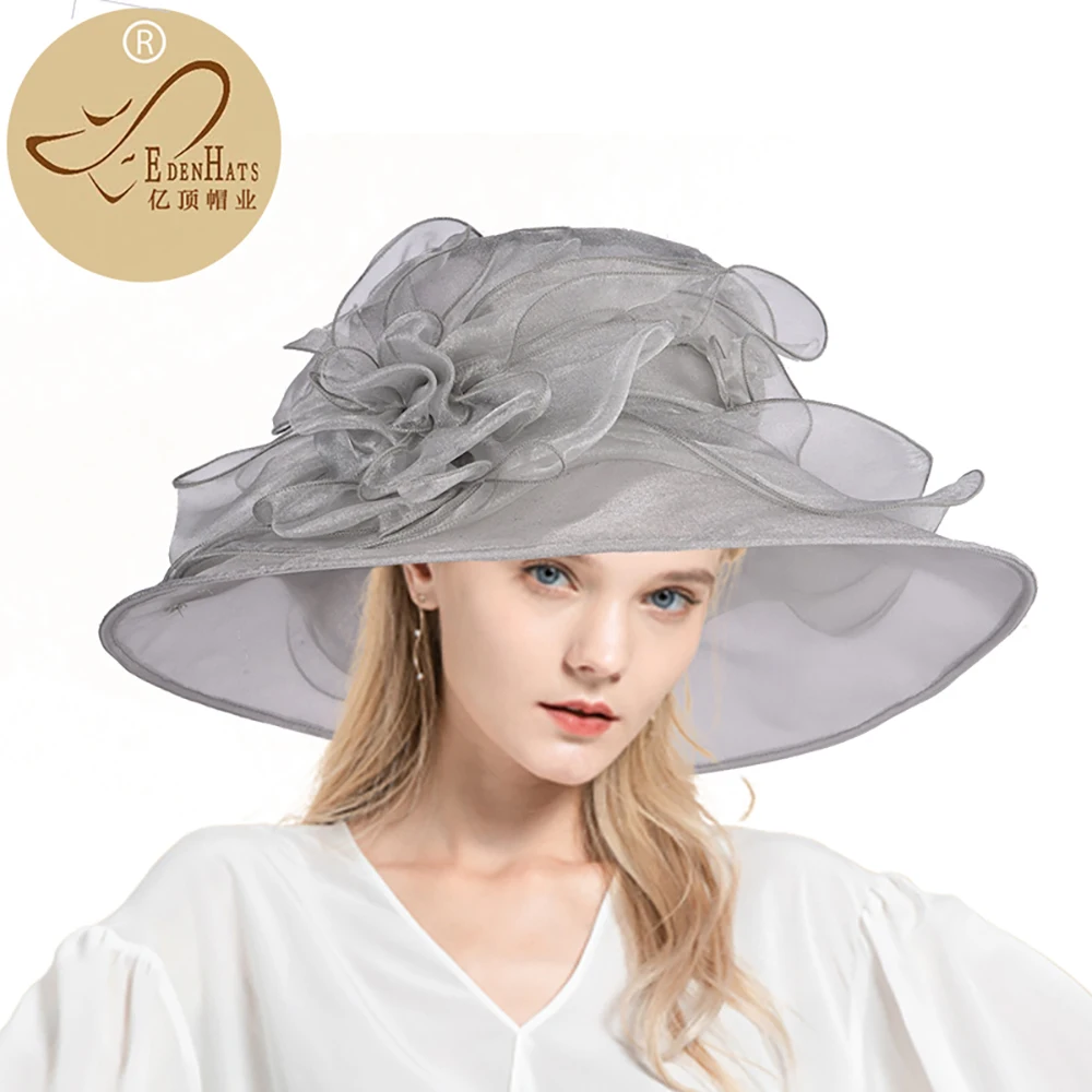 The Perfect Ladies Special Occasion Orangza Hat with Deluxe Handmade Organza Trim for Church, Wedding or Derby S10-652