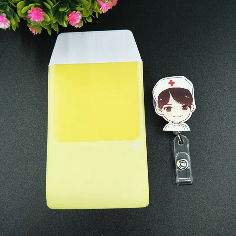 1 Set PVC-Tasche für Krankenschwestern, Arzt, Büro, Stifttasche, Taschenschutz, Stifttasche, Stifte-Organizer, auslaufsicheres Federmäppchen mit Abzeichenrolle – Detail 9