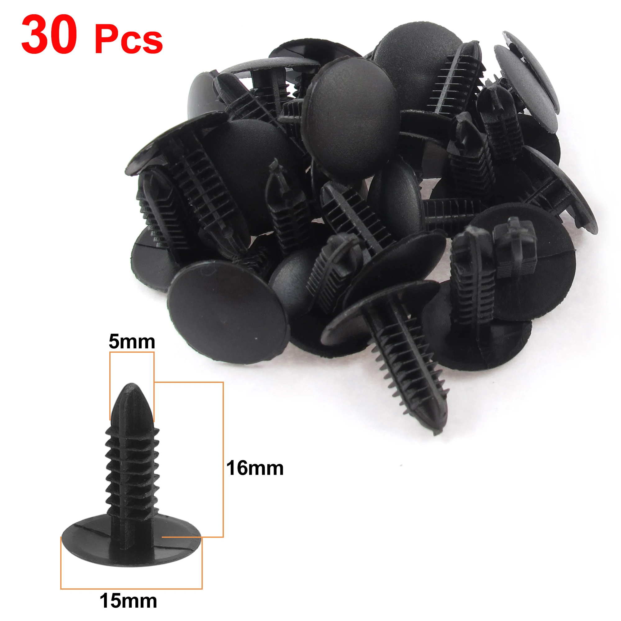 X Autohaux 15/20/30/40/50/100 Pcs 5Mm X 15Mm X 17/18Mm Gat Auto Fender Bumper Plastic Klinknagels Fastener Clips Vasthouders