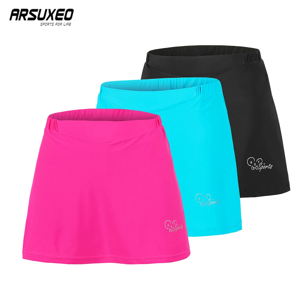 ARSUEXO Women Cycling Skirt Cycling Shorts Tights 2-in-1 With 3D Gel Padded Liner Bike Bicycle Underwear Clothes Reflective 351