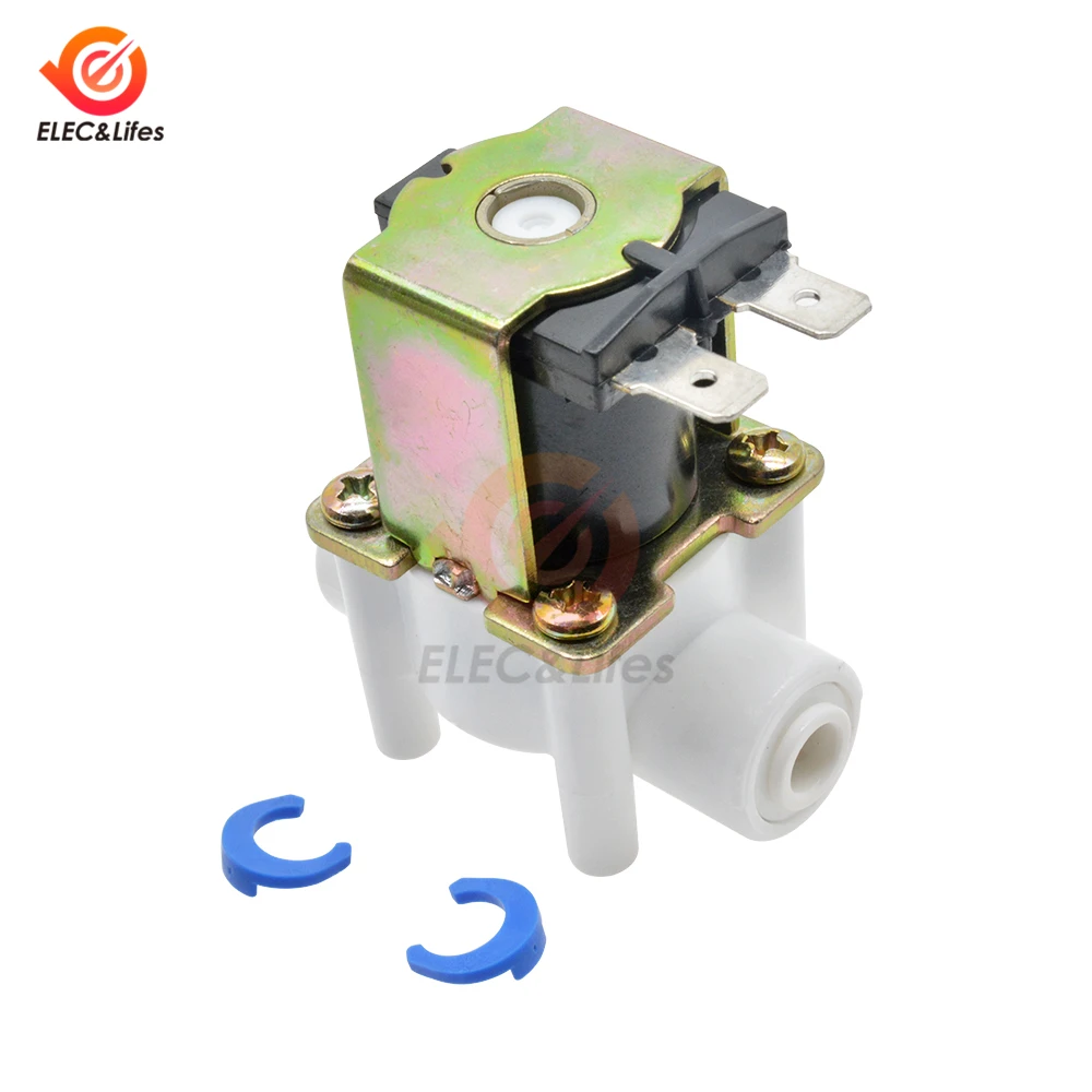 NC Electric Solenoid Valve Magnetic DC 12V 24V 1/4" Water Air Inlet Flow Switch Water Pump control for Washing Machine Dispenser