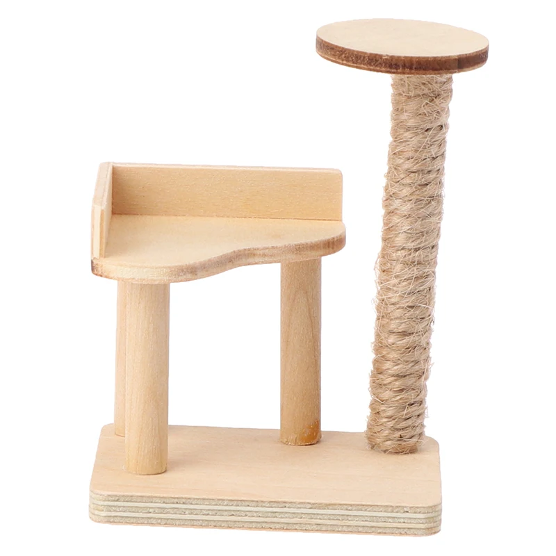 Casa de muñecas en miniatura de madera, accesorios de decoración, modelo de marco de escalada, gato, 1:12, gran oferta, 1 ud.