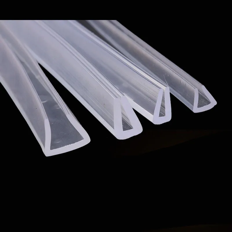 1 Meter U Channel silicone rubber shower door glass sealing strip edge trim glazing weatherstrip edge guard