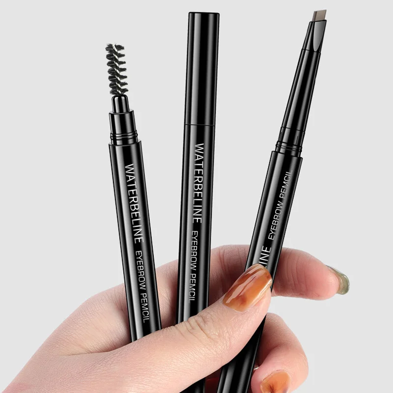 Double Head Eyebrow Pencil Natural Smooth Makeup Waterproof Long Lasting Eyes Black Brown Rotary Eyebrows Makeup 5 Colors