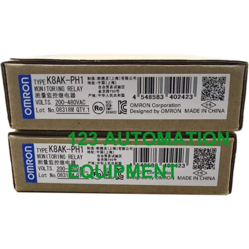 Imagem -06 - Authentic Novidades Omron K8ak-th11s Pm1 Pm2 Pa2 Pw2 Ph1 As2 Relé de Proteção da Seqüência de Fase