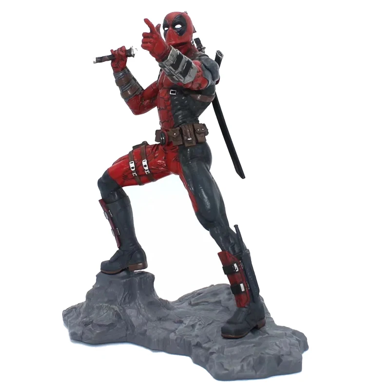 Disney marvel x-men 26cm deadpool figura de ação anime decoração pvc coleção estatueta mini brinquedos modelo para crianças presente