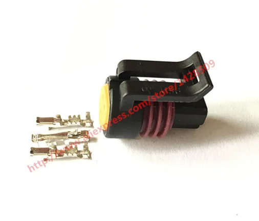 1 Set 1.5mm Delphi 3 Pin male female 100 150 250 PSI oil fuel pressure sensor connector throttle Plug 12065287 12078090