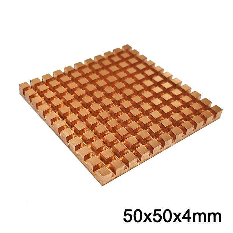 Disipador de calor de cobre puro, memoria RAM adhesiva, refrigeración trasera para VGA, DDR, MOS, GPU, Chipset IC, radiador, disipador térmico, 50x50x4mm